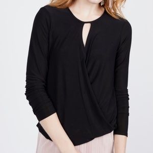 BCBGeneration Long Sleeve Keyhole Top